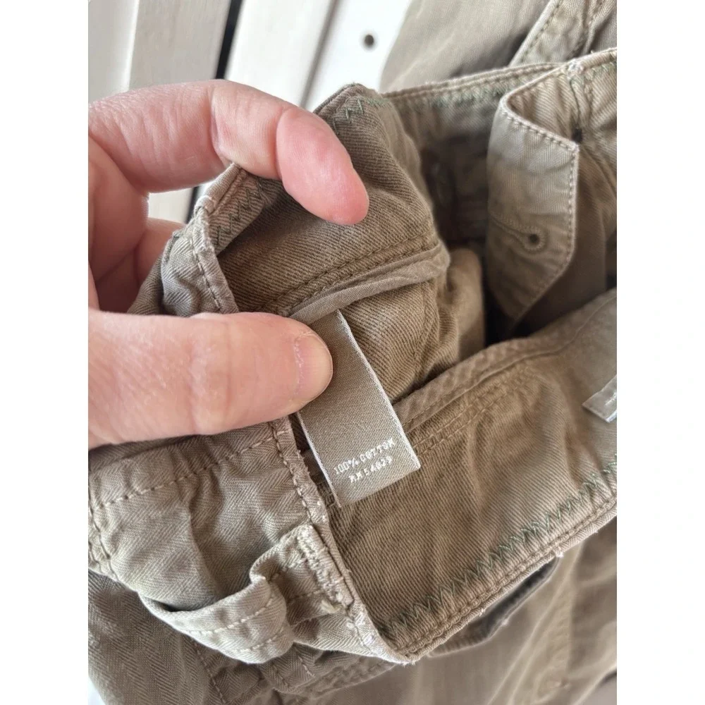 Banana Republic Men's 33‎ Relaxed Fit Cargo Khaki Shorts Twill Brown